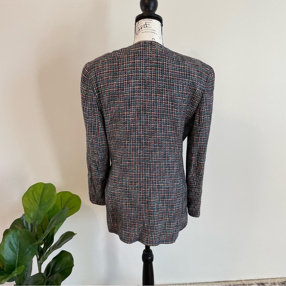 Vintage Liz Claiborne power suit blazer 80’s tweed multicolored with pockets 🔥 - Picture 7 of 11